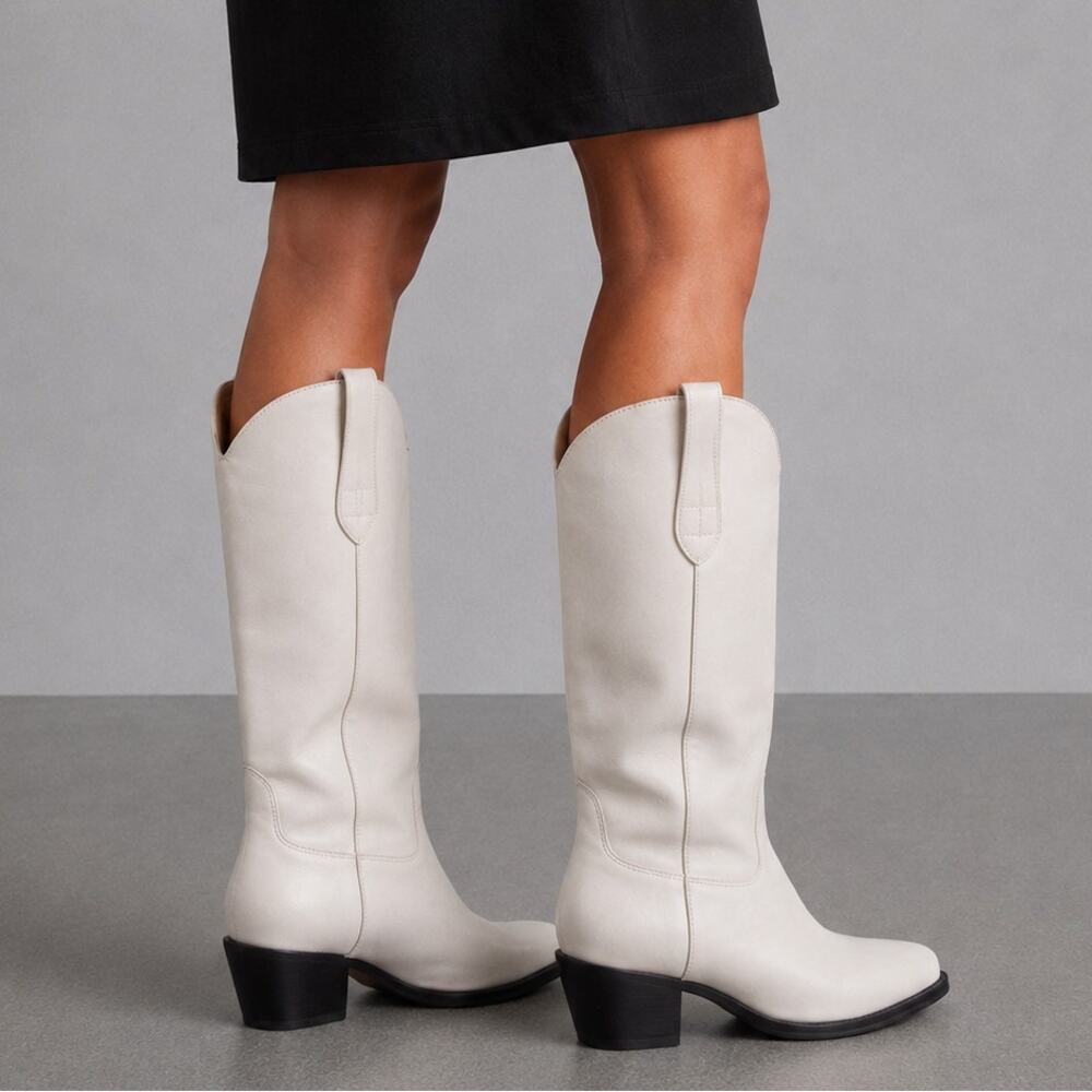 Rag & Bone RB Cowboy Boots in Antique White Womens EU40/US9 Leather Western
